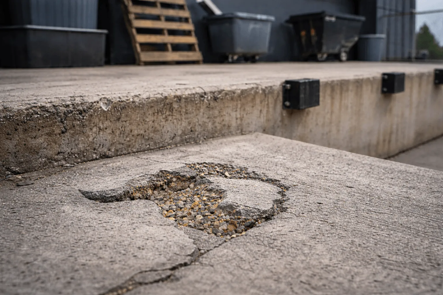 How To Repair Concrete Loading Dock Pop-Outs » Tuff Industrial Products